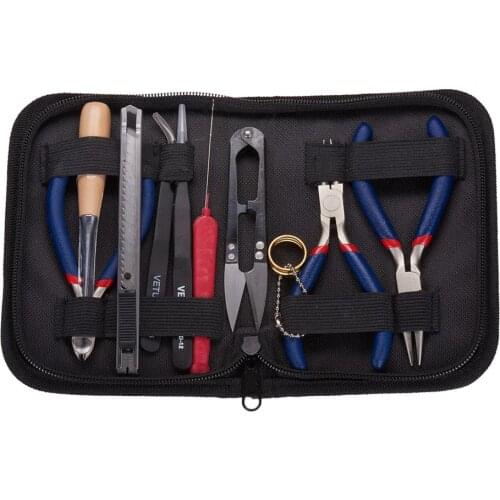 10Pcs Jewelry Making Supplies Kit with Jewelry Tools, Jewelry Pliers and Jewelry Findings for Jewelry Repair and Beading