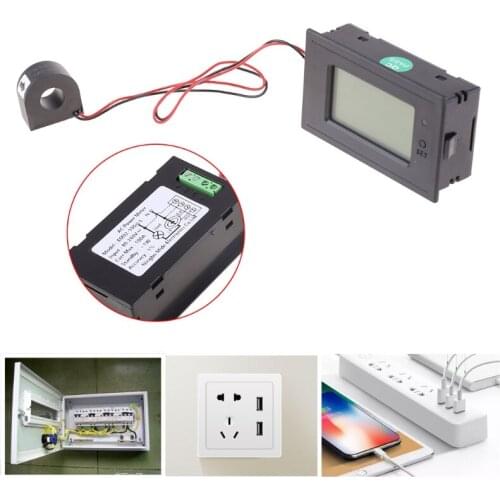 New 6-in-1 Multi-function Intelligent Household AC Digital Display Voltmeter Voltage Panel Meter For Electromobile Motorcycle