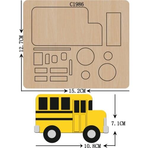 New car Wooden die Scrapbooking C1986 Cutting Dies