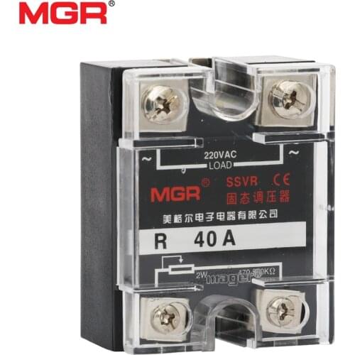 10A 15A 20A 25A 220V AC Solid State Relays SSVR 25A Single Phase Resistor Voltage Regulator