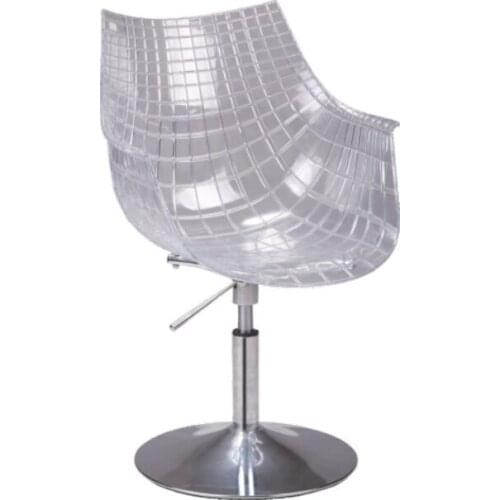 Modern Design Plastic Transparent Swivel Office computer Chair Clear Plastic shell office chair swivel gas lift study chair 1PC