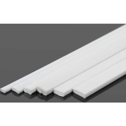 5pcs ABS Solid Flat Rod Side 2*4mm/1*2mm/1.5*5mm/3*1.5 Construction Sand Table DIY Handmade Model Material Plastic 25cm Length