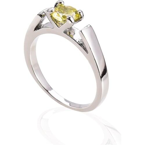 Size 6-10 Once Upon a Time Ring The Snow Whites Minimalist Plated Green Crystals Engagement Ring for Women