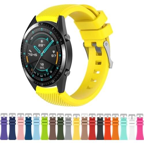 22mm 20mm Silicone Band for Galaxy Watch 46mm 42mm Sports Strap for Samsung Gear S3 Frontier/Classic active 2 Huawei GT 2 Pro