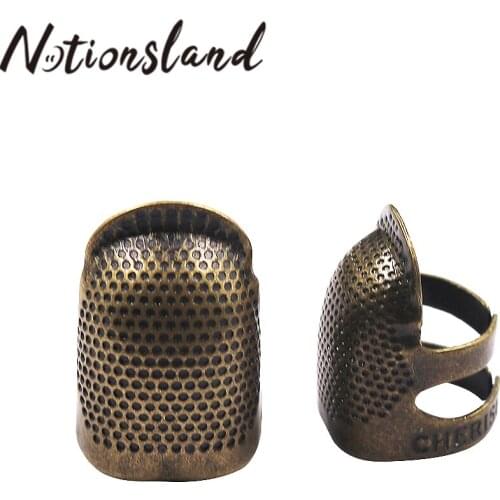 Retro Finger Protector Handworking Metal Brass Sewing Thimble Antique Ring Household DIY Crafts Sewing Tools Accessories