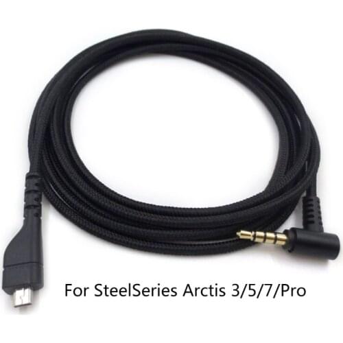 Replacement 3.5mm Weave Audio- Cable For Steelseries Arctis 3/5/7/Pro For Gaming Headset Line