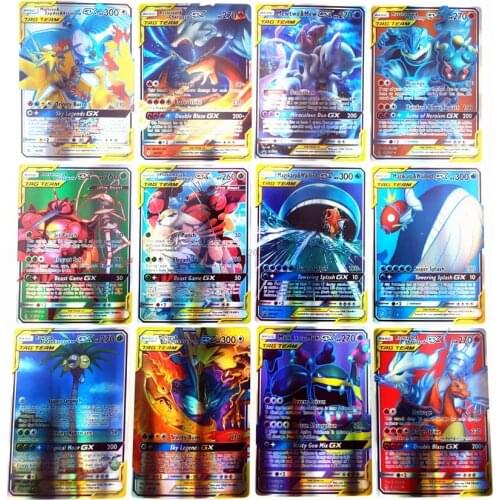 TOMY 120 PCS Pokemon Card Lot Featuring 80tag team 20mega 20 ultra beast Gx
