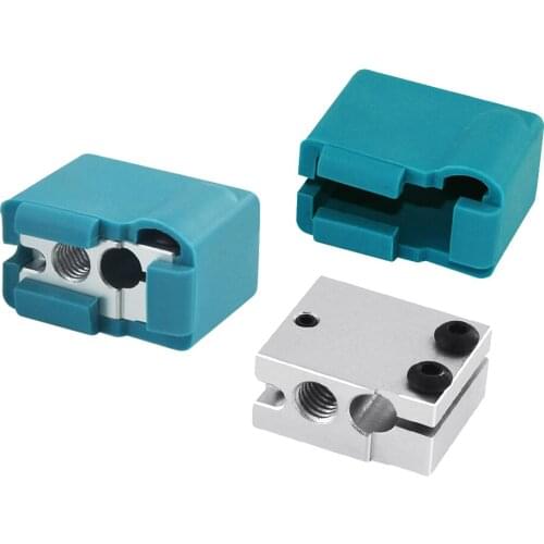 High Quality Volcano Silicone Sock Heater Block Aluminum For E3D Hotend PT100 Sensor Thermistor 3D Printer Parts Heat Block