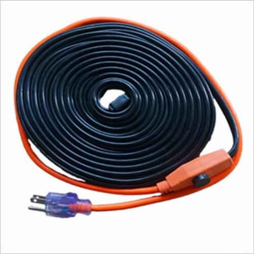 1pc 12ft Heat Cable for Water metal plastic pipe floor pipeline protection antifreeze PVC heating Wire cable carbon fiber