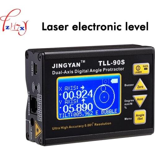 1PC 37V Digital Display Dual-axis Inclinometer TLL-90S Mini Professional High Precision Laser Electronic Level Meter Machine