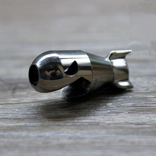 1PC Polished Shark Titanium EDC Paracord Umbrella Rope Beads Pendants Knife Lanyard Bottle Opener EDC Multitool Knife Beads