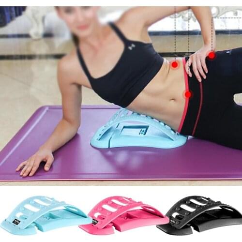 1PC Back Stretch Equipment Massage Lumbar Disc Protrusion Retractor Lumbar Strain Massage Spine Stretcher Spinal Soothing Frame