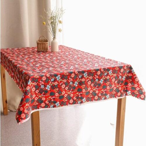 100% Cotton Christmas Tablecloth Table Cover For Kitchen Christmas Decoration Family Party Accessories TJ1462