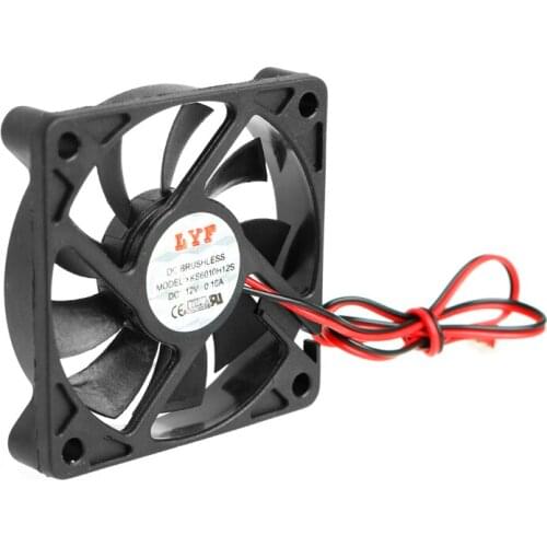 DC 12V 2-Pin 60x60x10mm PC Computer CPU System Sleeve-Bearing Cooling Fan 6010 Dropshipping