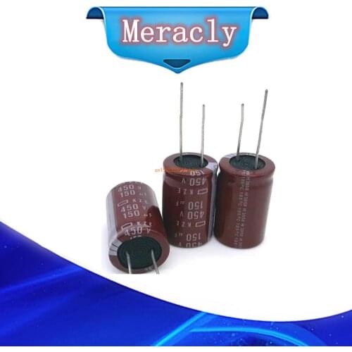 2pcs/lot RA03 450V 150UF size 18*30MM high frequency low impedance 450V150UF aluminum electrolytic capacitor 20