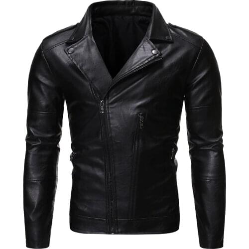 2020 Mens Leather Jacket zipper design High Quality Leather Brown Men Jacket Leather Men Jacket And Coat jaqueta de couro