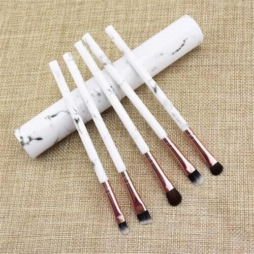 5 pcs aluminum tube makeup brush makeup set brush horse hair making eyebrow brush eye shadow brush professional makeup tool