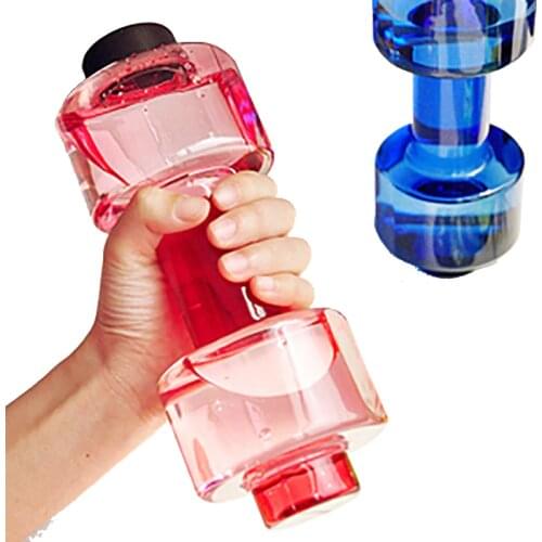 550ml Dumbbell Fitness Equipment Shape Kettle Space Fruit Juice Bottle Sport Water Bottle Water bottle kettle