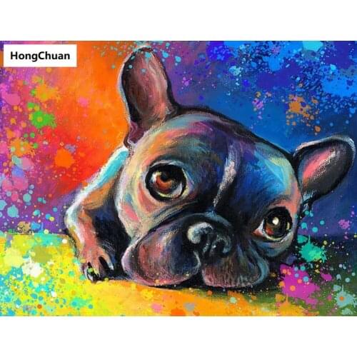 Cute puppy 5D DIY square/round diamond painting cross embroidery home decoration high-end mural diamond mosaic gift