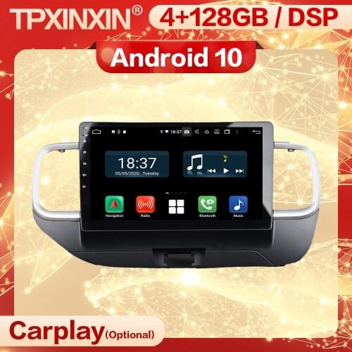4+128G Carplay 2 Din Car Android Stereo Receiver For Hyundai Venue 2018 2019 2020 Radio Audio Recorder Head Unit Player Screen