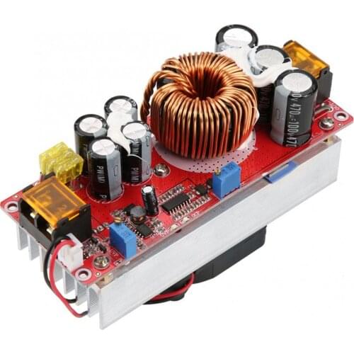 DC-DC 10-60V to 12-97V Voltage Step Up Converter Boost CC CV Power Supply Module 1500W 30A Converter Power Supply Heat Sink