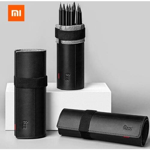 Xiaomi Fizz Pen Holder 8-hole Pen Compartment Simple Office Pen Curtain Fiber Reinforced Leather Soft Pen Case Office School