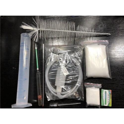 Home Brewing Beer Wine Kit Cleaning Brush Filter Bag Semi-automatic Siphon Tube Thermometer Brix /Alcohol Meter PH Test Paper