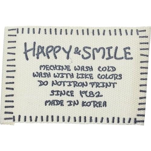 DoreenBeads Cotton Woven Printed Garment Labels DIY Scrapbooking Craft Rectangle Tags Patches Hand Made 49mm x 25mm