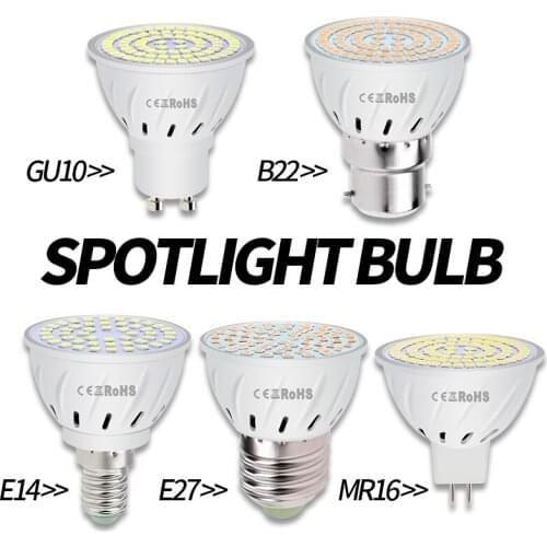 2835 Chip E27 Spotlight B22 Indoor Lighting Bulb E14 LED Lamp GU10 Home Decoration Lights MR16 220V Save Energy Bulbs Ampoule