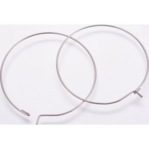 PandaHall 300pc 20/25/30/40mm High-quality 316 Stainless Steel Metal Hoop Earrings Jewelry Findings Wine Glass Charms Jewellery