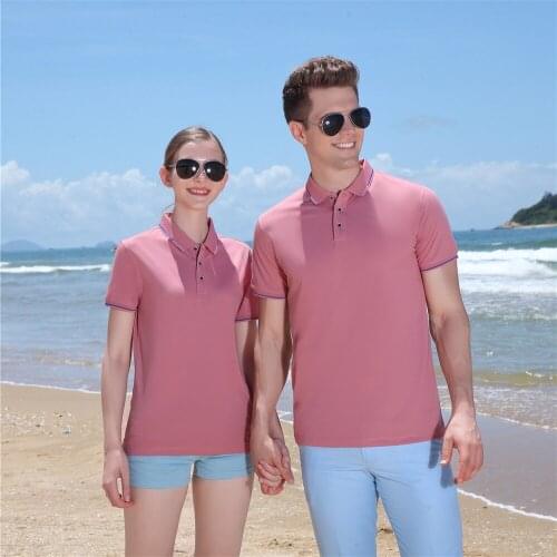 GDS4001 High Quality T-Shirt Polo Man Woman Summer Trendy Jacquard Turn Down Collar Buttons Silk Cotton Sporty Tennis Golf Wear