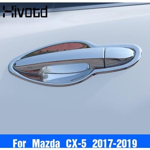 Hivotd For Mazda CX-5 CX5 Accessories Car Exterior Door Handles Cover Car Door Bowl Trim Car Stickers Car Styling 2017 2018 2019