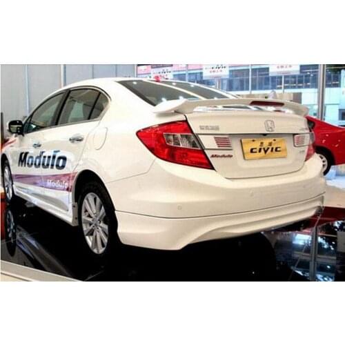 Use for honda civic Spoiler 2012-2015 civic Spoiler with light High Quality ABS Material Car Rear Wing Primer Color spoiler