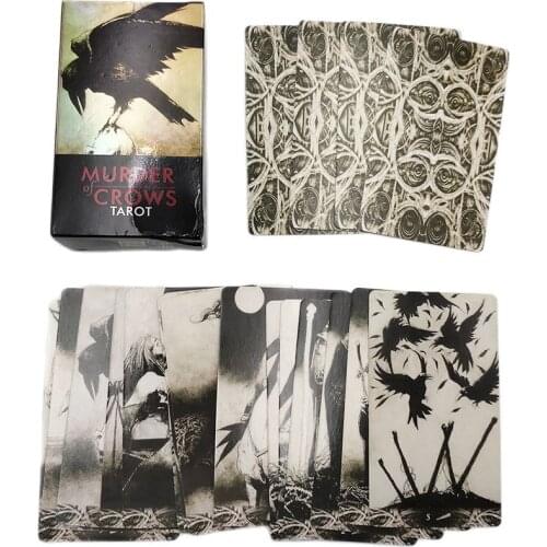 Murder of Crows Tarot Cards Deck For Witch Fate Divination Family Entertainment 78 Card Oracle Card Board Game Party Gameplay
