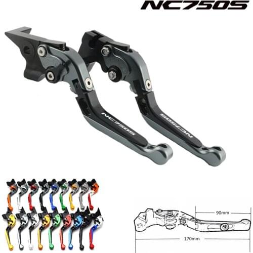 Laser Engraved Logo Blue and Titanium CNC Folding Extendable Motorcycle Brake Clutch Levers for Honda NC700 S NC700S 2012- 2013