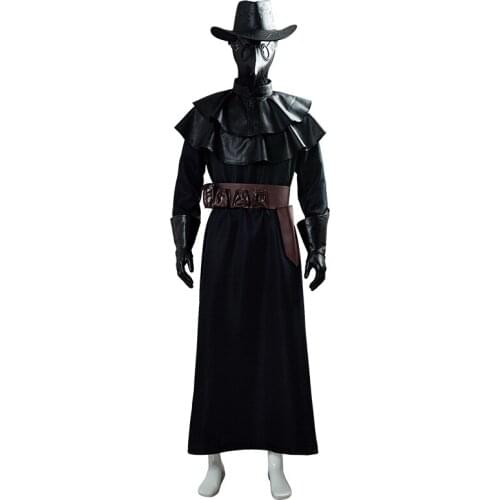 Medieval Steampunk Plague Doctor Schnabel cosplay costume mask hat Halloween