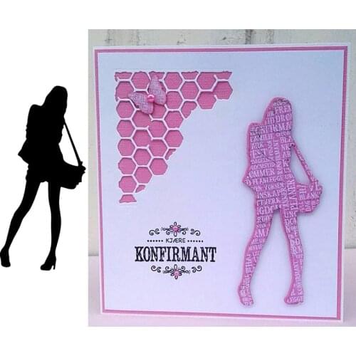 Human Figure Shadow Metal Cutting Dies for Scrapbooking Girl New 2019 Cutting Embossing Stencils Paper Craft Die