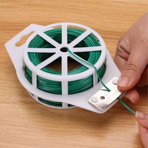 20/30/50/100M Garden Cable Tie Plant Twist Tie With Cutter Gardening Reusable Plant Flower Wire Cable Gardening Supplies
