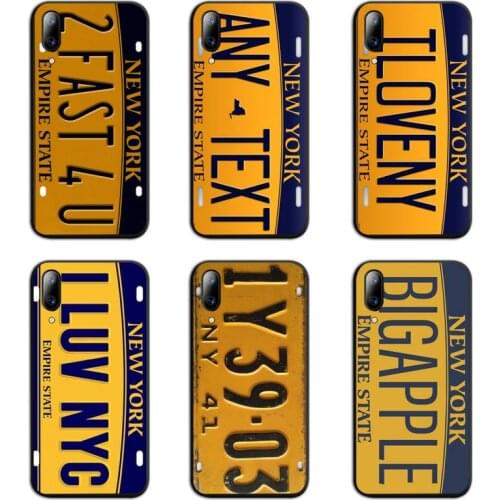 License Plate Number New York Phone Case For Vivo Y91c Y17 Y51 Y67 Y55 Y7s Y81 Y19 Y97 Y93 V17 vivos5