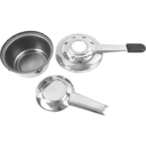 Stainless Steel Portable Alcohol Stove Fuel Furnace Tool Spirit Burner With Handle Alcohol Stove Set Outdoor Camping Tool