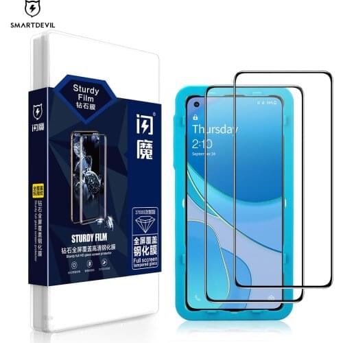 SmartDevil for OnePlus 8t Explosion-roof diamond HD full glass anti-fingerprint anti-drop mobile phone protection film + artifa