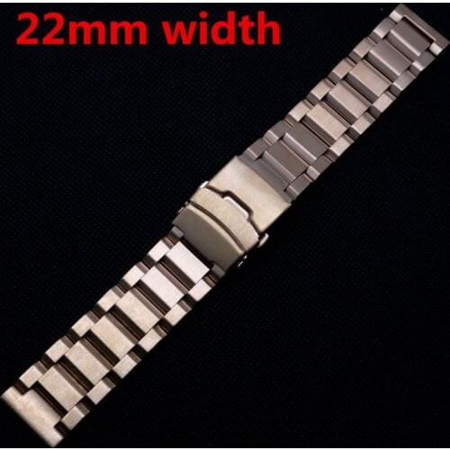 22mm Rose Golden Watchband Watch Male Strip Solid Stainless Steel Bracelet Strap For Hours GD015922