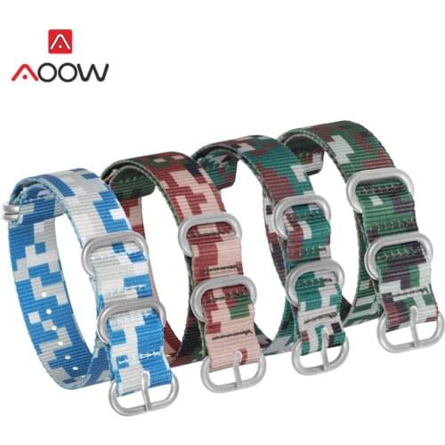18mm 20mm 22mm 24mm 26mm Camouflage Nylon Strap NATO ZULU Canvas Sport Watchband Stainless Steel Wrist Band Bracelet Accessories