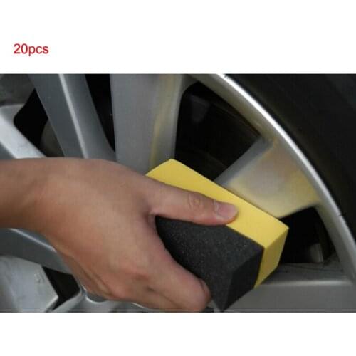 Youwinme 20pcs U-Shape Auto Tyre Wash Brush Sponge Truck Tire Paint Care Car Wheels Cleaning Wax Polishing Washer Wipe