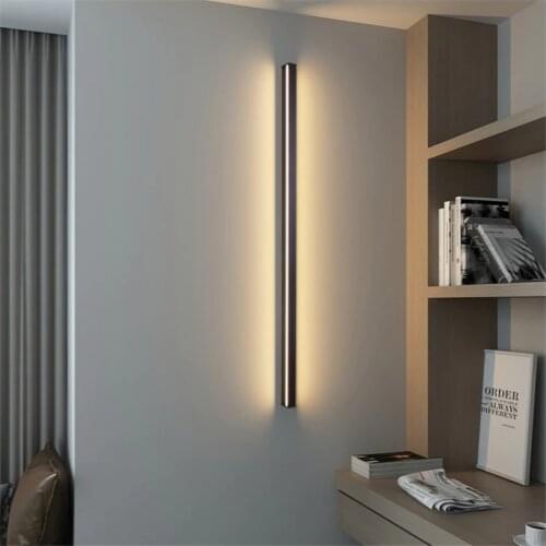 Modern Minimalist LED Wall Lamp Indoor Simple Line Light Fixtures Wall Sconce Stair Bedroom Bedside Home Lighting Deco Luminaire