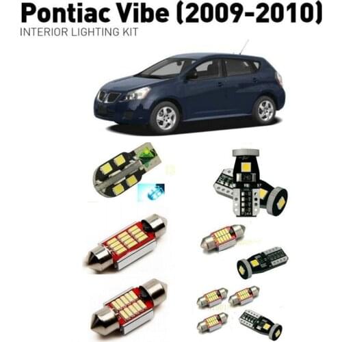 Led interior lights For pontiac vibe 2009-2010 7pc Led Lights For Cars lighting kit automotive bulbs Canbus