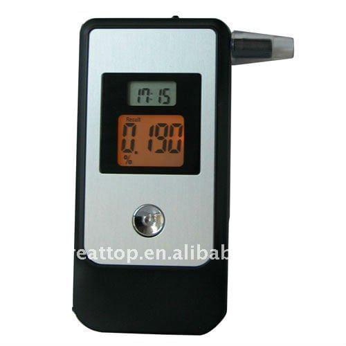10Pcs Dual Screen Display 4pcs Hidden Exhale Tube Alcohol Tester Breathalyzer With Clock Alcohol Breath Tester