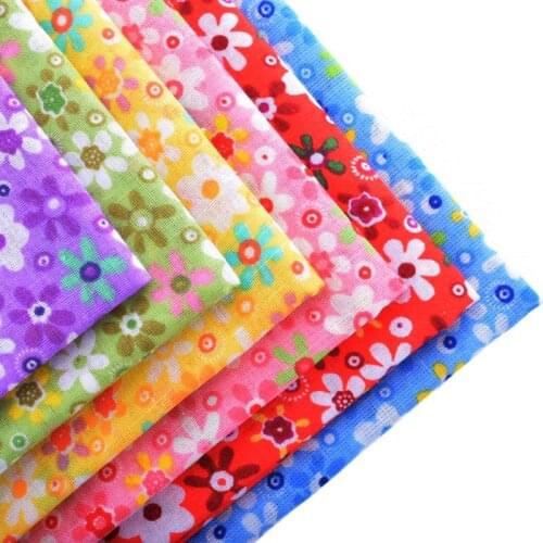 Thin Cotton Fabric Patchwork For Sewing Scrapbook Fat Quarters Tissue For Quilt Needlework Pattern 50*50cm 6pcs50*50cm Flower