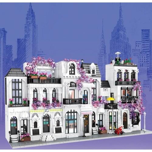 Creator Expert Creative Street View European Garden Street Building Block Toys House Model Toys Childrens Birthday Toys Gift