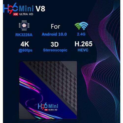 H96 Mini V8 RK3228A 8GB 16GB Smart TV Box Support 1080p Wifi 4K BT for Youtube Media Player Quad Core